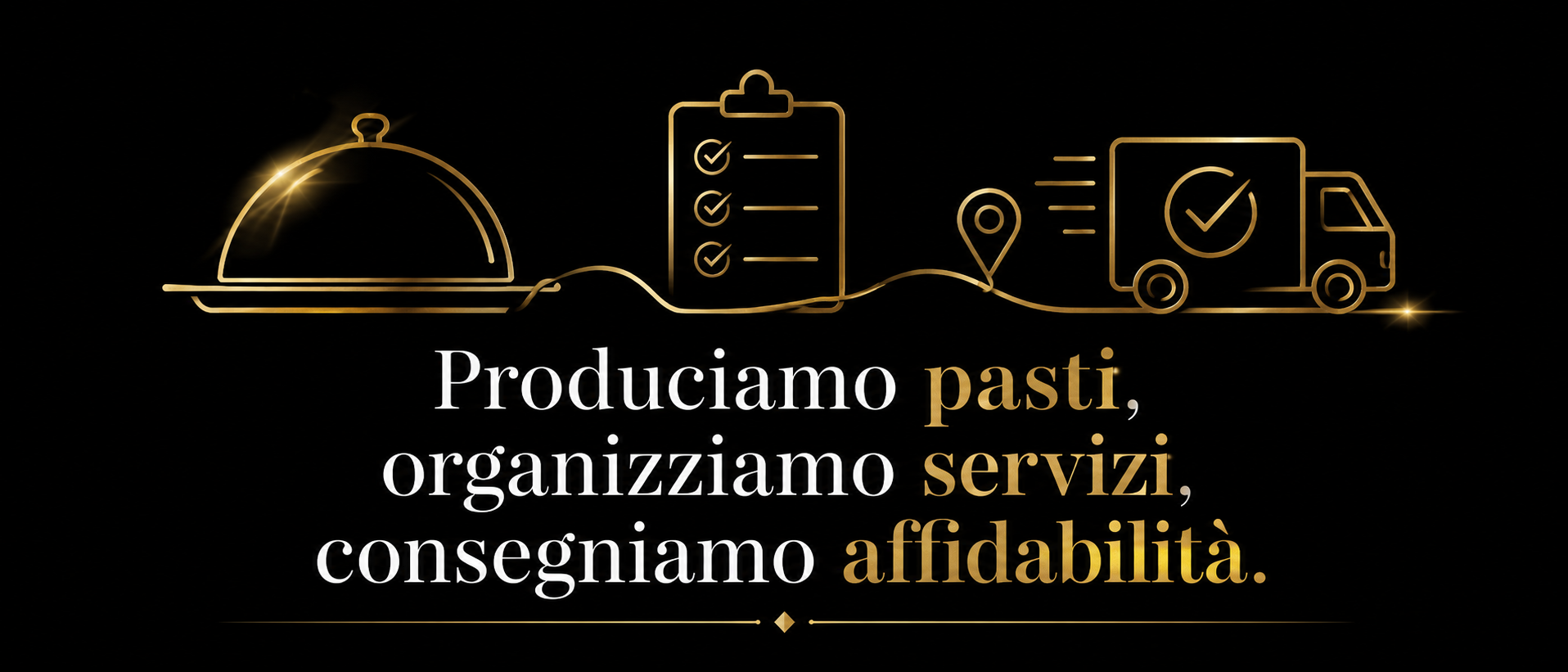 Produciamo pasti, organizziamo servizi, consegniamo affidabilità.